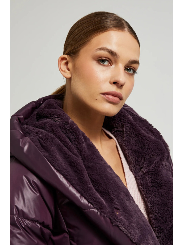 Moodo Bunda s prešívaním fialová Moodo