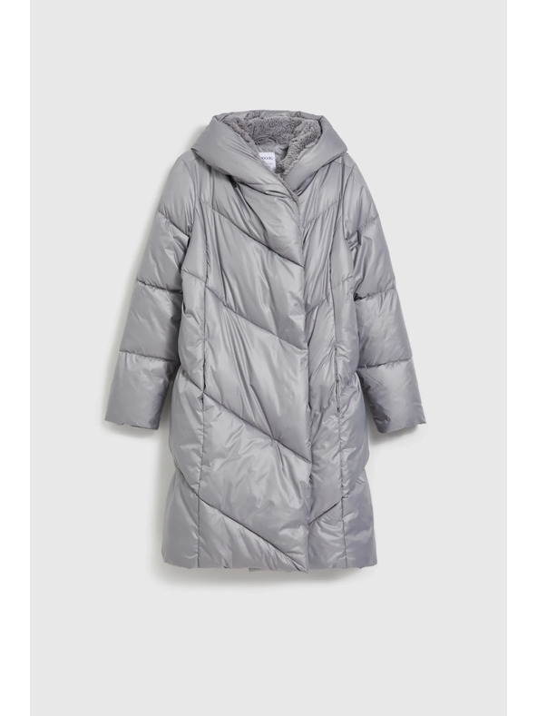 Moodo Bunda s prešívaním sivá Moodo