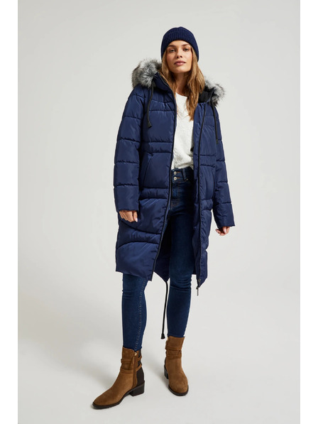 Moodo Zimná prešívaná bunda modrá Moodo