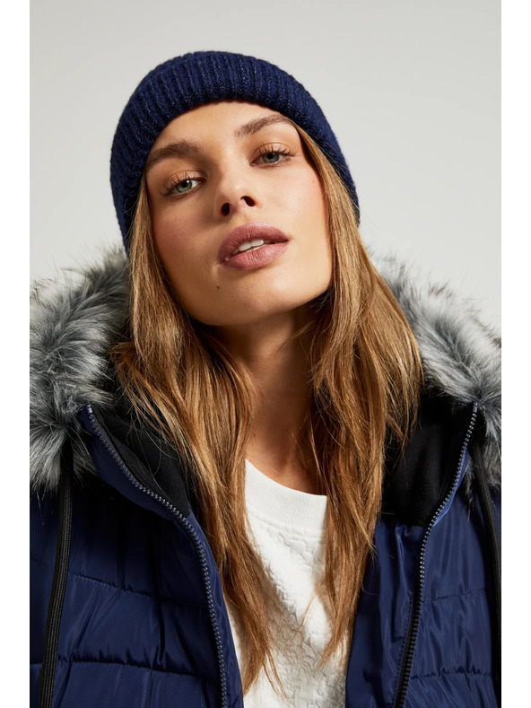 Moodo Zimná prešívaná bunda modrá Moodo