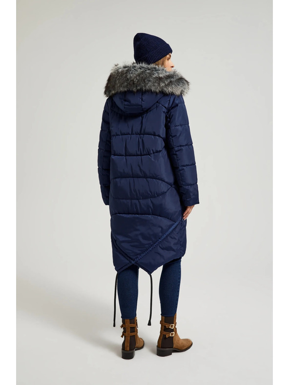 Moodo Zimná prešívaná bunda modrá Moodo