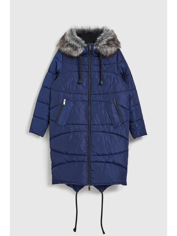Moodo Zimná prešívaná bunda modrá Moodo