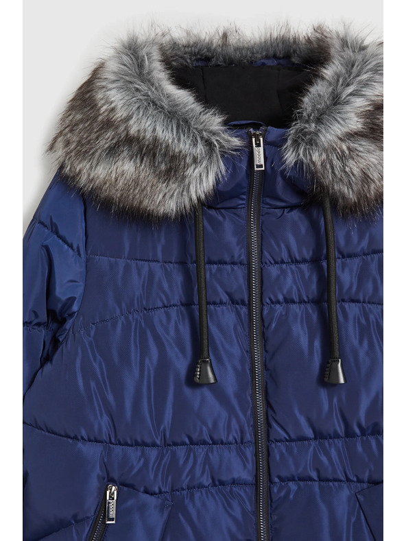 Moodo Zimná prešívaná bunda modrá Moodo