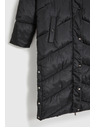 Moodo Dlhá prešívaná bunda s kapucňou čierna Moodo