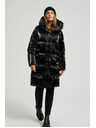 Moodo Dlhá bunda s kapucňou čierna Moodo