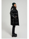 Moodo Dlhá bunda s kapucňou čierna Moodo