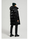 Moodo Dlhá bunda s kapucňou čierna Moodo