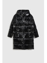 Moodo Dlhá bunda s kapucňou čierna Moodo