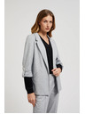 Moodo Sivé sako bez zapínania so vyhrnutými rukávmi Moodo