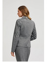 Moodo Jednostranný elegantný blejzer s dlhými rukávmi sivý Moodo