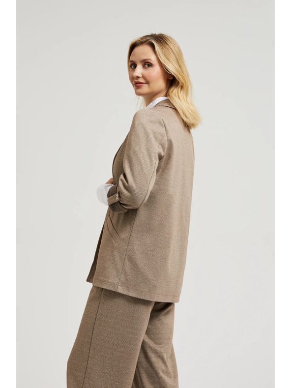 Moodo Sako so vyhrnutými rukávmi béžové Moodo