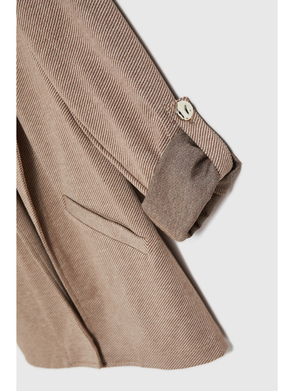 Moodo Sako so vyhrnutými rukávmi béžové Moodo