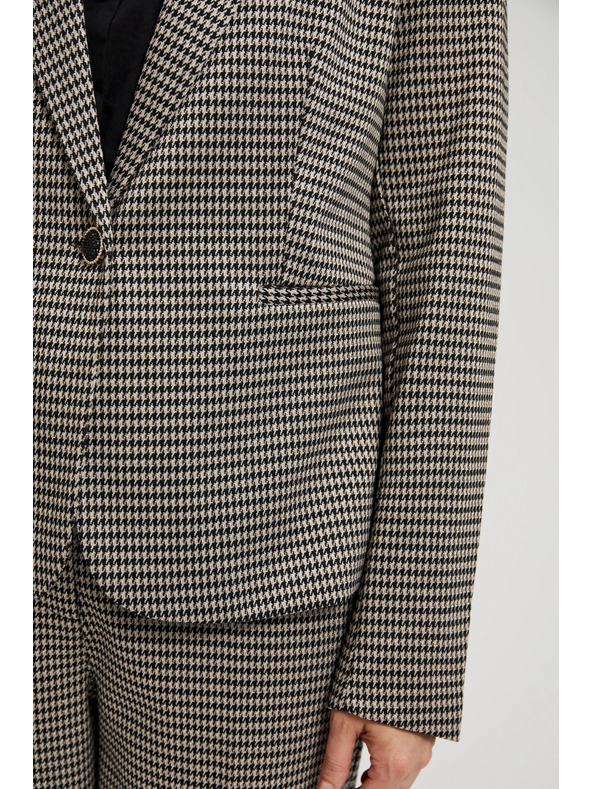 Moodo Jednostranný blejzer v pepito vzore béžový Moodo