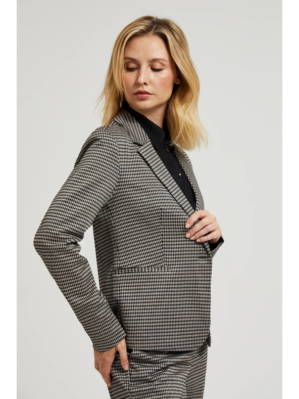 Moodo Jednostranný blejzer v pepito vzore béžový Moodo