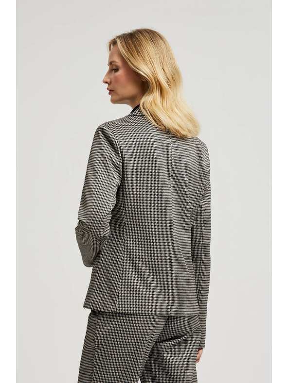 Moodo Jednostranný blejzer v pepito vzore béžový Moodo