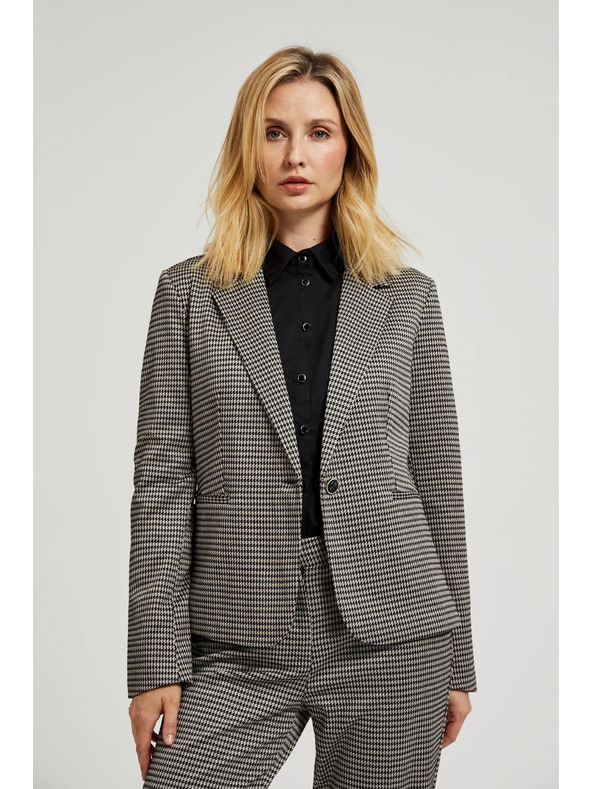 Moodo Jednostranný blejzer v pepito vzore béžový Moodo