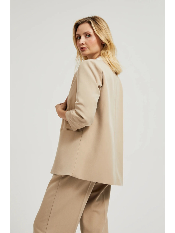 Moodo Sako so zriaseným 3/4 rukávom béžové Moodo