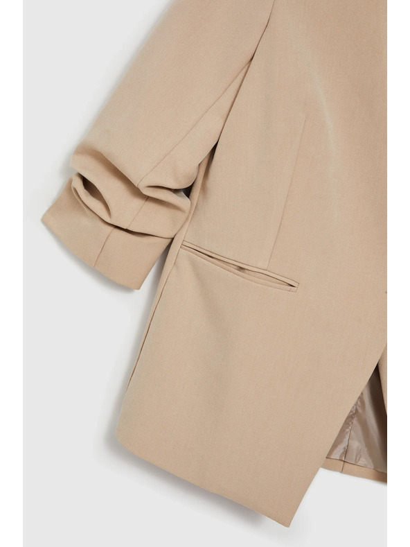 Moodo Sako so zriaseným 3/4 rukávom béžové Moodo