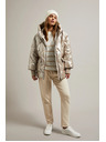 Moodo Prešívaná bunda s veľkými vreckami béžová Moodo