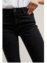 Moodo Hladké čierne džínsy bootcut Moodo