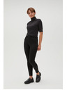 Moodo Hladké úzke čierne džínsy Moodo