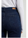 Moodo Tmavo modré džínsy s rovnou nohavicou Moodo
