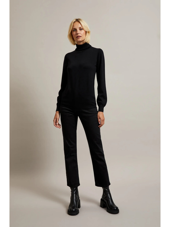 Moodo Čierne džínsy s rovnou nohavicou Moodo