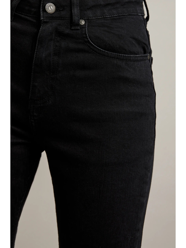 Moodo Čierne džínsy s rovnou nohavicou Moodo