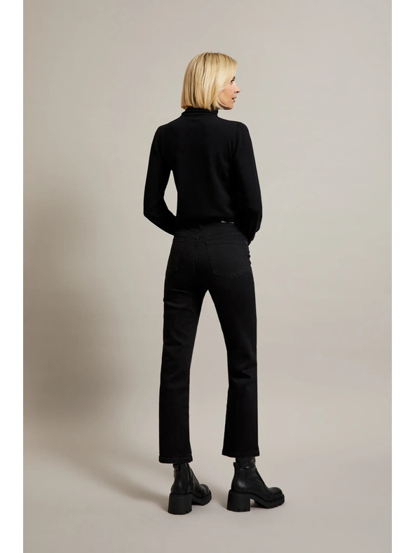 Moodo Čierne džínsy s rovnou nohavicou Moodo