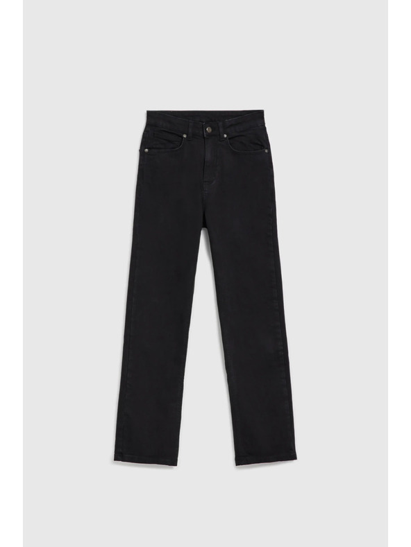 Moodo Čierne džínsy s rovnou nohavicou Moodo