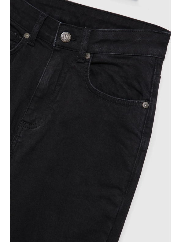 Moodo Čierne džínsy s rovnou nohavicou Moodo