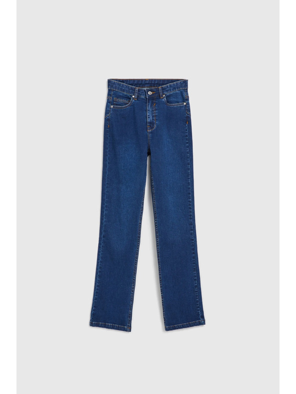 Moodo Modré džínsy s rovnou nohavicou Moodo