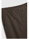 Moodo Cigaretové nohavice zdobené metalickou niťou čierne Moodo