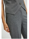 Moodo Elegantné cigaretové nohavice sivé Moodo