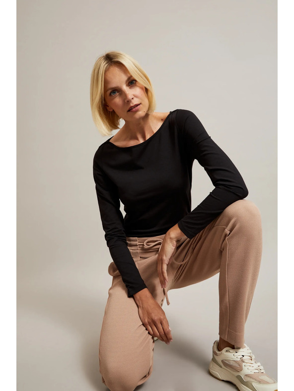 Moodo Béžové nohavice so zaväzovaním Moodo