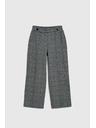 Moodo Sivé nohavice s rovnými nohavicami v károvanom vzore Moodo