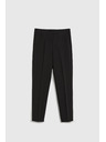Moodo Hladké nohavice do lemu čierne Moodo