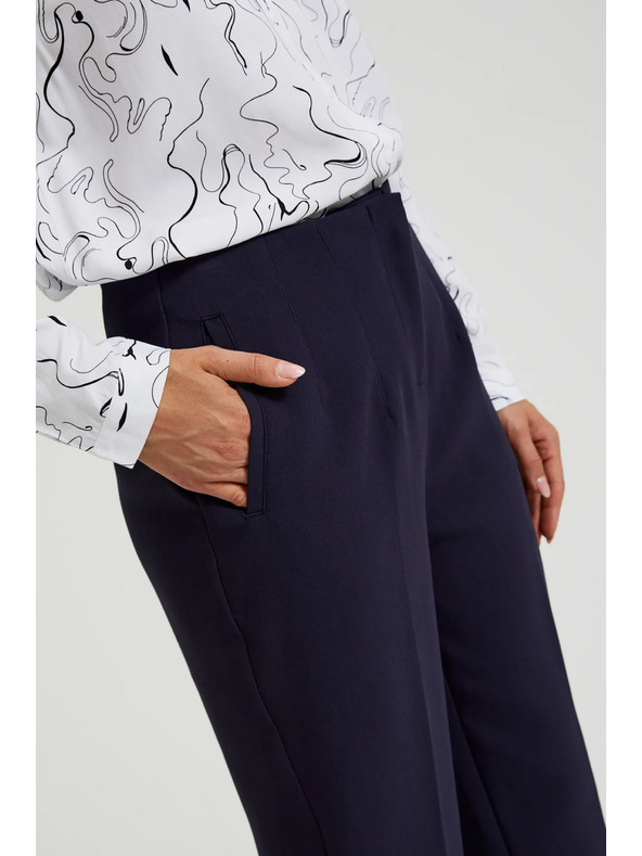 Moodo Tmavo modré cigaretové nohavice Moodo