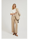 Moodo Elegantné nohavice béžové Moodo