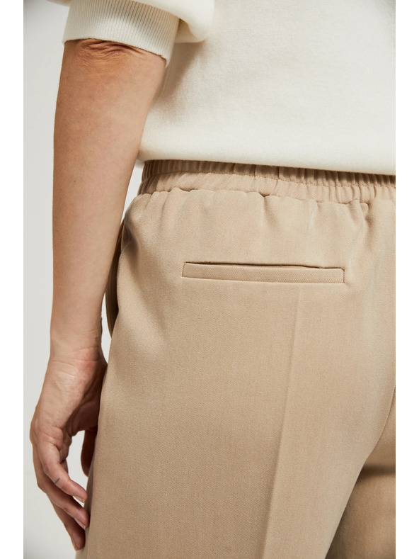 Moodo Elegantné nohavice béžové Moodo