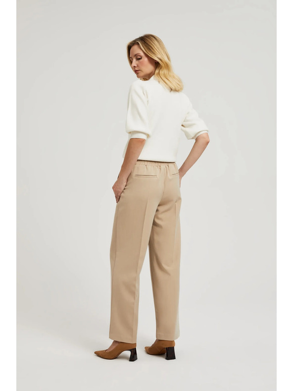 Moodo Elegantné nohavice béžové Moodo