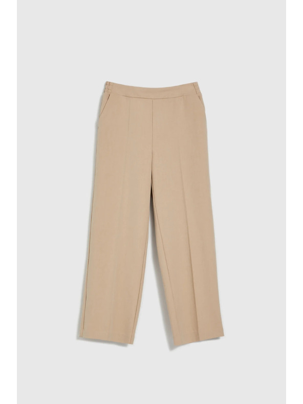 Moodo Elegantné nohavice béžové Moodo