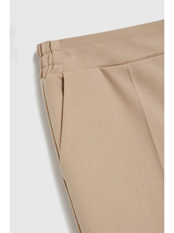 Moodo Elegantné nohavice béžové Moodo