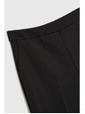Moodo Spoločenské čierne nohavice s nohavicami do záhybu Moodo