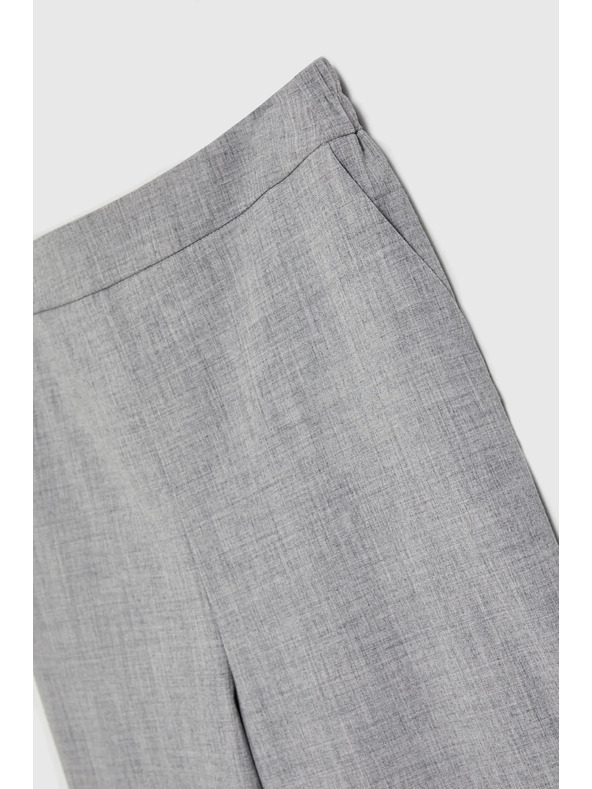 Moodo Spoločenské sivé nohavice s rovnými nohavicami Moodo