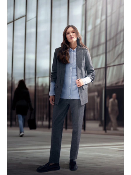 Moodo Cigaretové nohavice s vreckami čierne Moodo