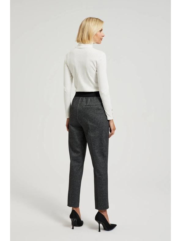 Moodo Cigaretové nohavice s vreckami čierne Moodo