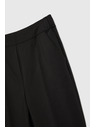 Moodo Elegantné čierne nohavice do záhybu Moodo