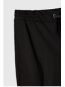 Moodo Čierne nohavice s rovnými nohavicami a opaskom Moodo