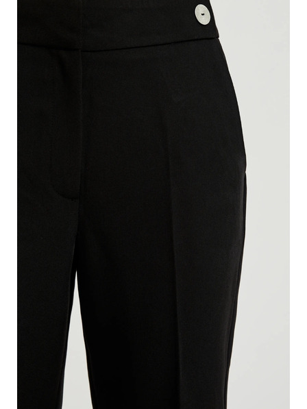 Moodo Elegantné čierne úzke nohavice Moodo